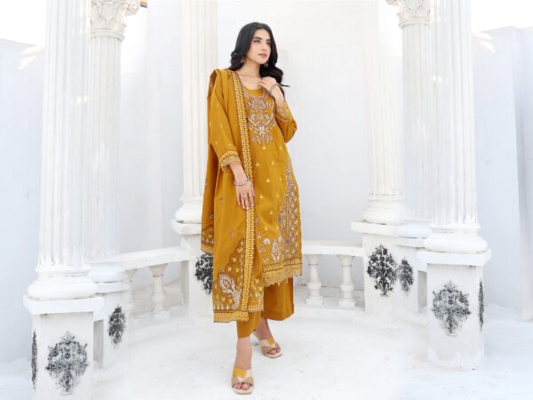 Golden Harvest Unstitched Embroidered Lawn Suit