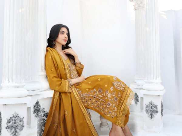 Golden Harvest Unstitched Embroidered Lawn Suit