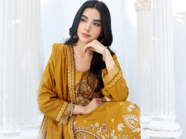 Golden Harvest Unstitched Embroidered Lawn Suit