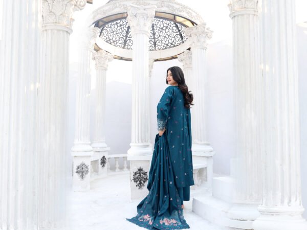 Teal Garden Unstitched Embroidered Lawn Suit