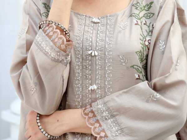 Sandstone Grace Unstitched Embroidered Lawn Suit