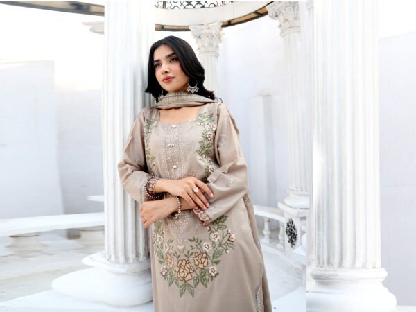 Sandstone Grace Unstitched Embroidered Lawn Suit