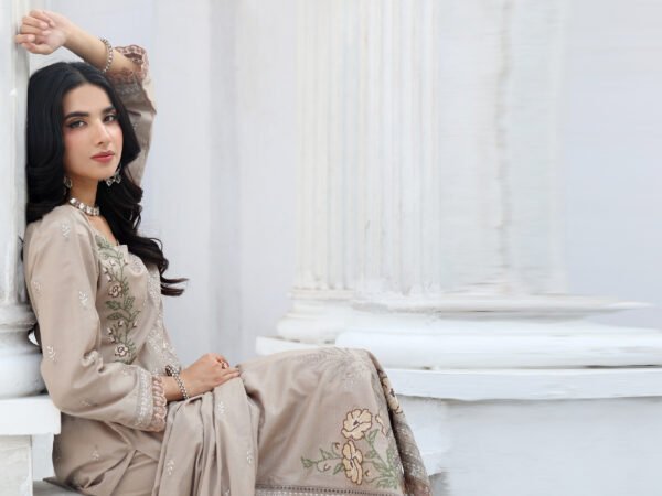 Sandstone Grace Unstitched Embroidered Lawn Suit