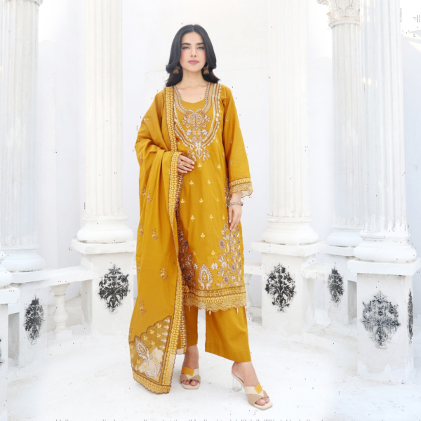 Golden Harvest Unstitched Embroidered Lawn Suit