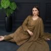 Olive Dusk Unstitched Embroidered Lawn Suit