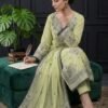 Lime Garden Unstitched Embroidered Lawn Suit