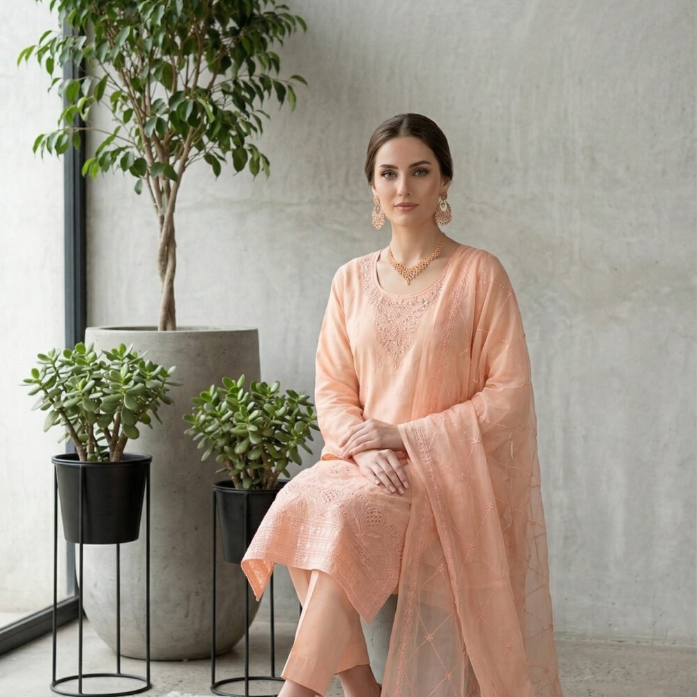 2 (2).jpg Peach Blossom Unstitched Embroidered Lawn Suit
