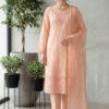 Peach Blossom Unstitched Embroidered Lawn Suit