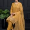 3 (1) Saffron Bloom Unstitched Embroidered Lawn Suit