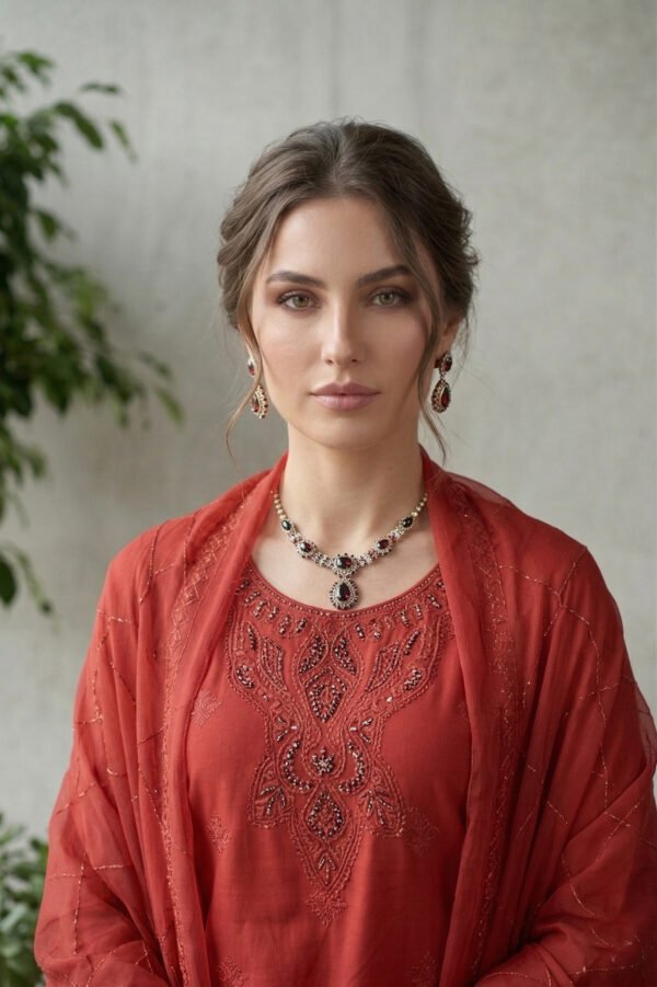 Scarlet Motif Unstitched Embroidered Lawn Suit
