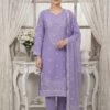 4 (1).jpg Violet Chevron Unstitched Embroidered Lawn Suit