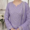 4 (2).jpg Violet Chevron Unstitched Embroidered Lawn Suit