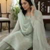 Mint Green Embroidered Chiffon Unstitched Suit