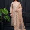 Sand Dune Unstitched Embroidered Silk Suit
