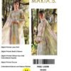 Ivory Butterfly Unstitched Digital Printed Lawn Suit, Maria B Replica