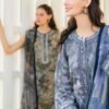Moody Floral Unstitched Digital Printed Lawn Suit, Baroque Replica