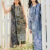 Moody Floral Unstitched Digital Printed Lawn Suit, Baroque Replica