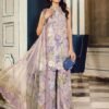 Lavender Iris Unstitched Digital Printed Lawn Suit, Maria B Replica