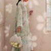 Aqua Lily Unstitched Digital Printed Lawn Suit, Baroque Replica