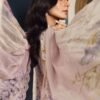 Lavender Iris Unstitched Digital Printed Lawn Suit, Maria B Replica