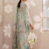 Aqua Lily Unstitched Digital Printed Lawn Suit, Baroque Replica