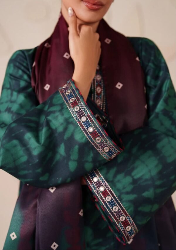 Emerald Shibori Unstitched Digital Printed Lawn Suit, Jazmin Replica