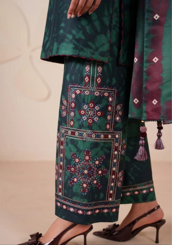 Emerald Shibori Unstitched Digital Printed Lawn Suit, Jazmin Replica