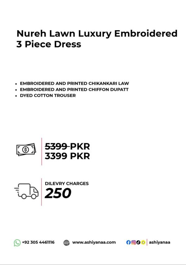 White Lavender Paisley Unstitched Digital Printed Lawn Suit, Nureh Replica