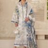 Azure Garden Unstitched Digital Printed Lawn Suit, Baroque Replica